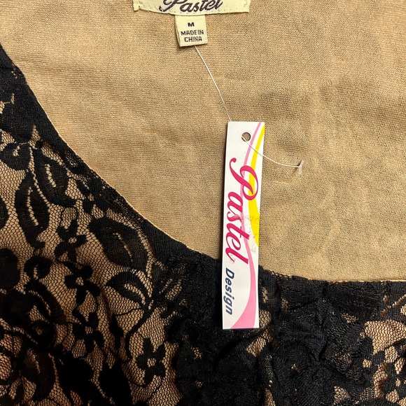 Pastel Design • Medium • Black • Floral Lace Party  Dress W/ Pull-string • New - Picture 13 of 13